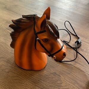 9” Plastic horse lamp